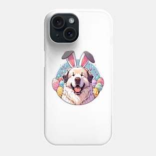 Kuvasz Celebrates Easter with Bunny Ears and Joy Phone Case