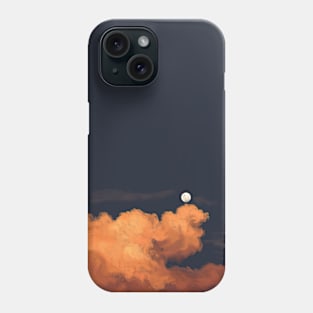 Moon Sunset Clouds Pastel Illustration Phone Case