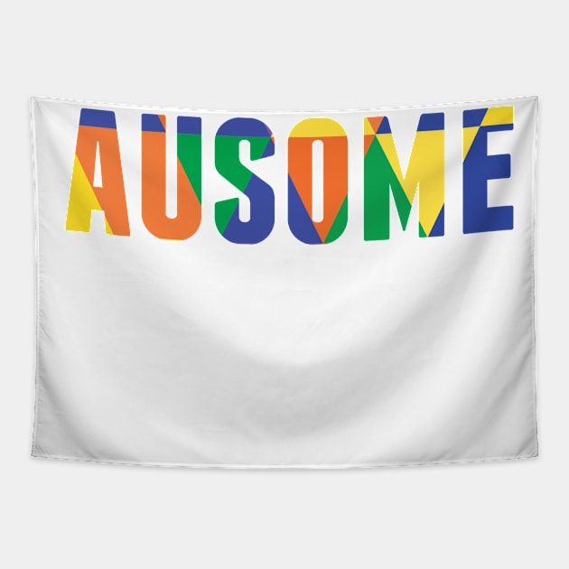 AUSOME Autism Awareness Tapestry by vanillaguy