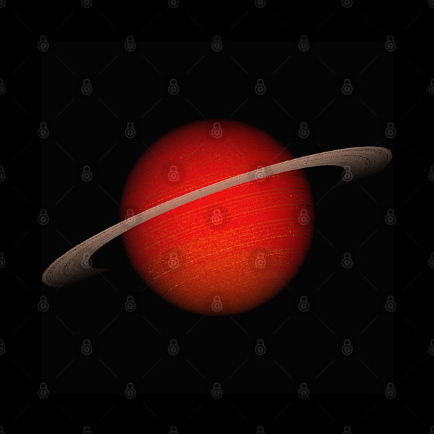 Saturn in red by Bailamor