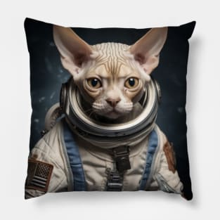 Astronaut Cat in Space - Devon Rex Pillow