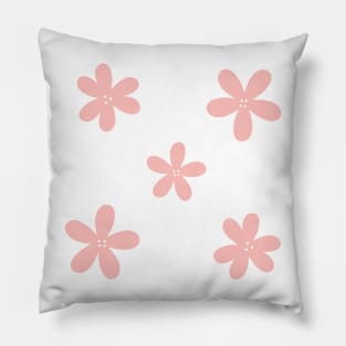 Abstract Flowers - Blush pink Pillow