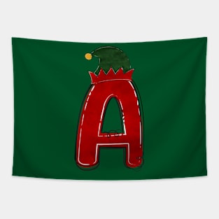 Letter A - Christmas Letter Tapestry