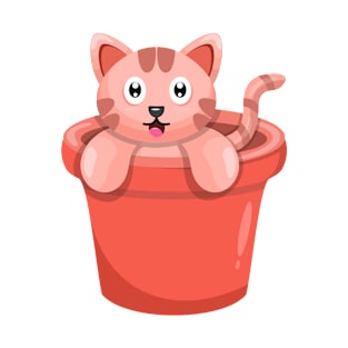 cat and bucket T-Shirt