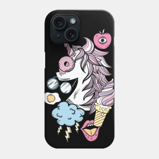 Retro Cute Unicorn Doodle Art Style Phone Case