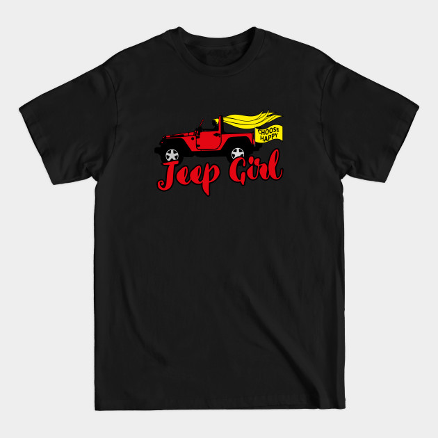 Disover Blonde girl in the jeep - Jeep Girls - T-Shirt