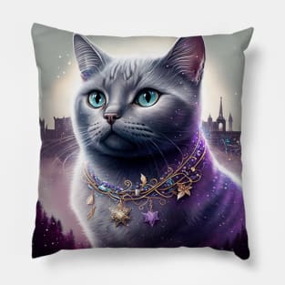 British Blue Kitten Pillow