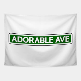 Adorable Ave Street Sign Tapestry