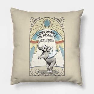 Flying circus elephant French art nouveau vintage poster Pillow