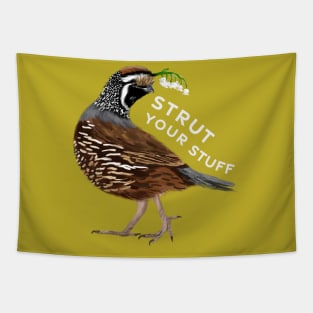 Strut your Stuff Quail Tapestry