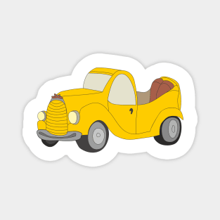 Yellow car Magnet