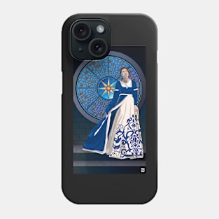 Rosette Window In Blue Phone Case