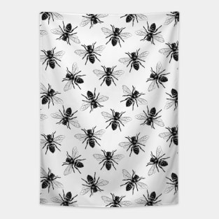 Honey Bee Pattern | Bees | Bee Patterns | Save the Bees | Honey Bees | Black and White | Tapestry