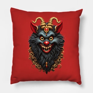 Decorated Christmas Krampus Pillow