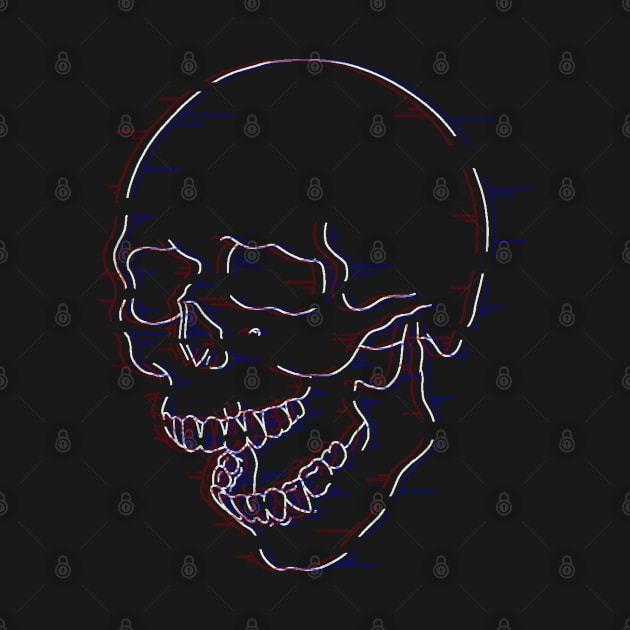 Glitch Skull (White Base) by WolfCommander