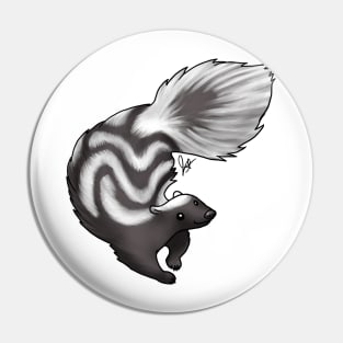 Skunk - Black Swirl Pin