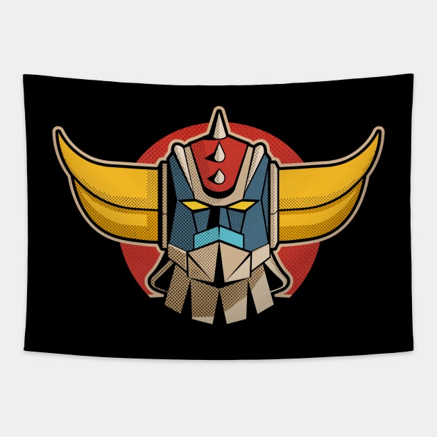 331 POP Grendizer Head Tapestry by Yexart