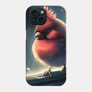 Cute Northern Cardinal on window Phone Case