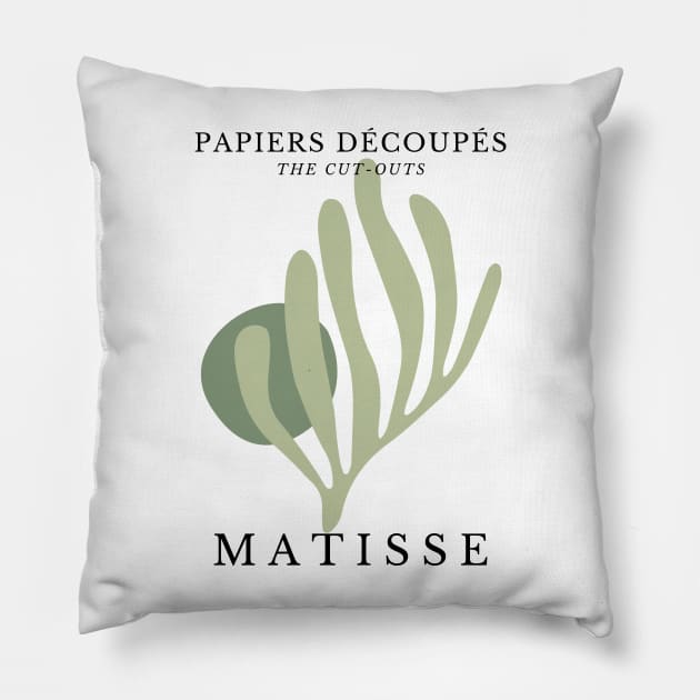Henri Matisse Cut Outs Green Remake Museum Matisse Pillow by mystikwhale