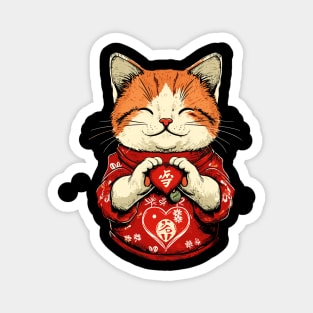 Cute Maneki Neko Cat | Lucky Charm Magnet