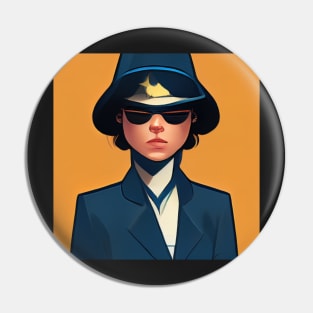 Policewoman | Comics Style Pin