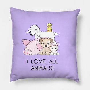 I love ALL animals Pillow