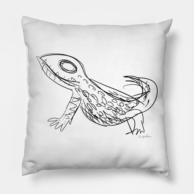 Acanthodactylus busacki Pillow by shigechan