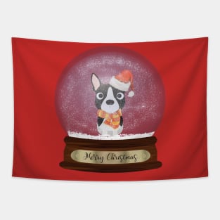 Boston Terrier Christmas Gift Tapestry