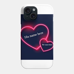 write name heart Phone Case