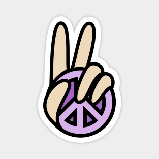 CND Peace symbol Hand V Sign Magnet