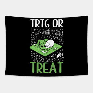 Halloween Math Teacher Shirt | Trig Or Treat Zombie Tapestry