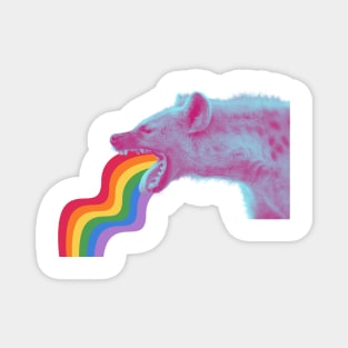 Puking Rainbow Hyena Magnet