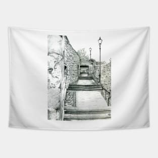 Saut Girnal Wynd: Dysart, Scotland [Pencil version] Tapestry