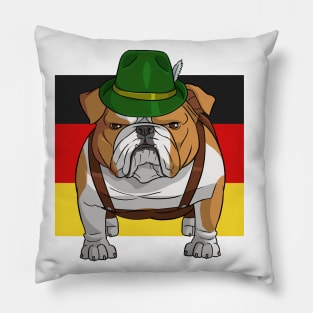 English Bulldog German Oktoberfest Pillow