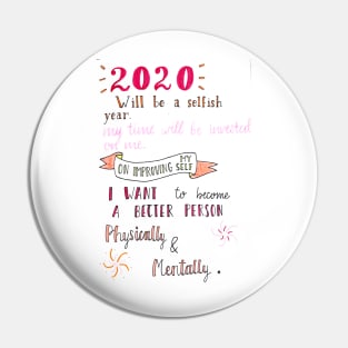 New Year Resolution Pin