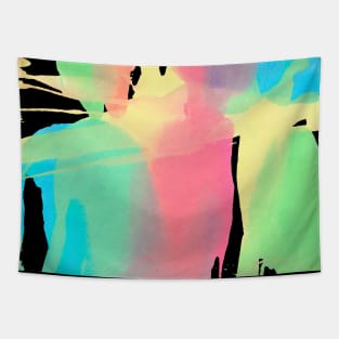 Abstact Rainbow Watercolor Art Tapestry