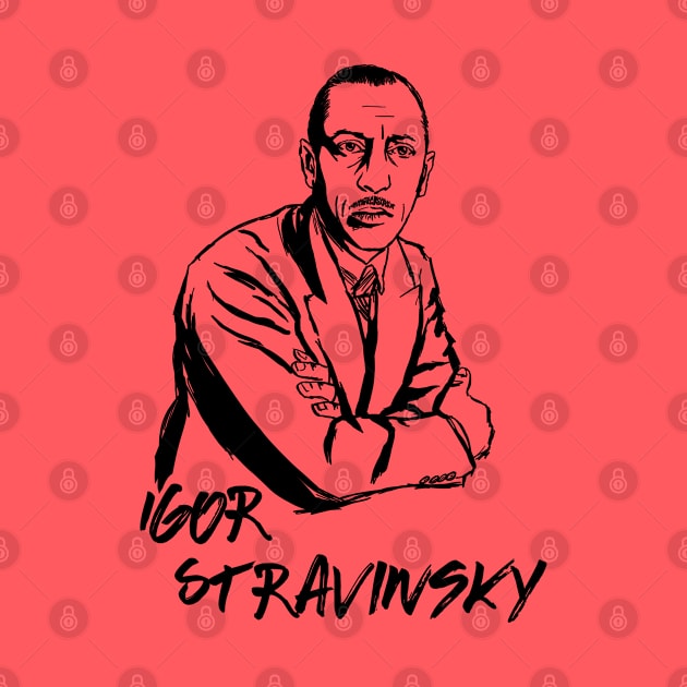 Igor Stravinsky by Erena Samohai