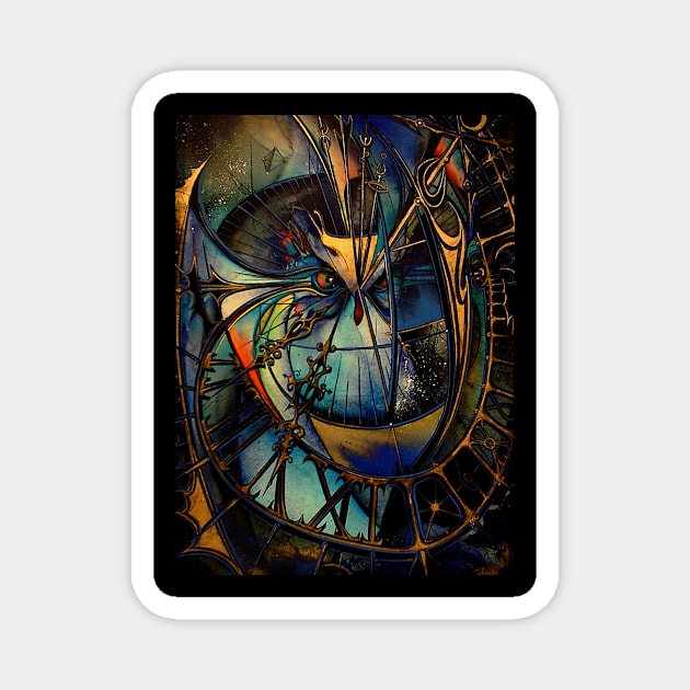 Owl Compass Unframed Magnet by TinBennu