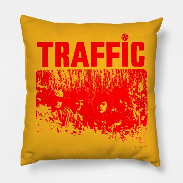 traffic red retro style Pillow by Smart People new