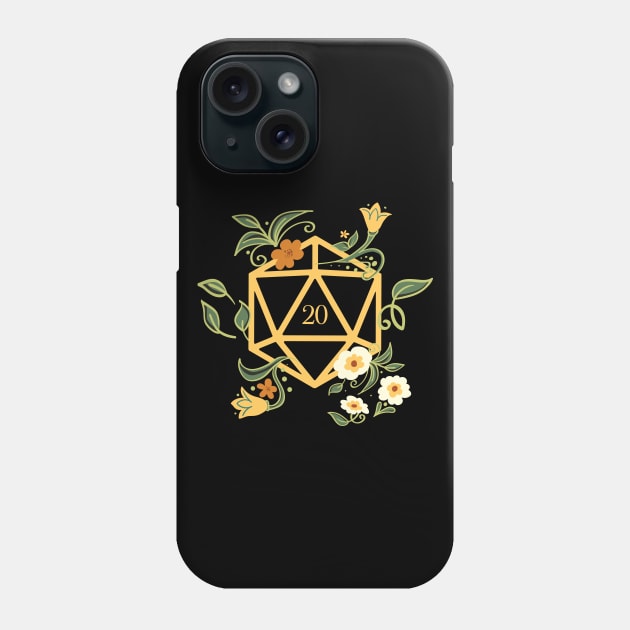 Polyhedral D20 Dice for Plant Lovers Phone Case by dungeonarmory