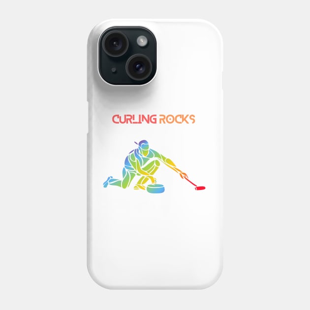 Curling rocks Phone Case by smkworld