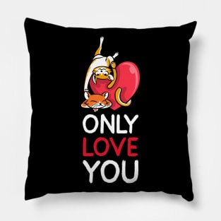 Valentines Day Funny Cats Pillow