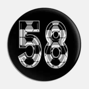 Soccer Number 58 Soccer Jersey #58 Soccer Mom Player Fan Pin