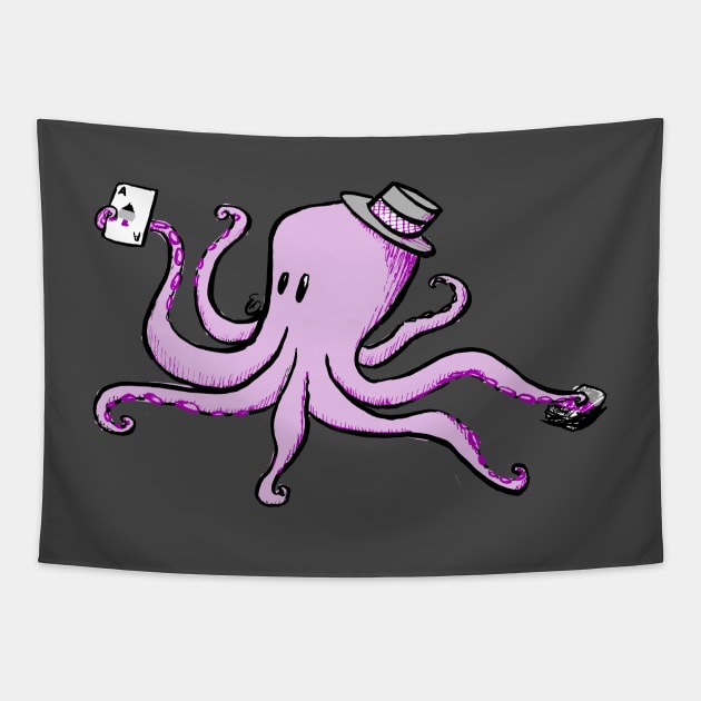 Magic ace octopus Tapestry by themanyartsofknight