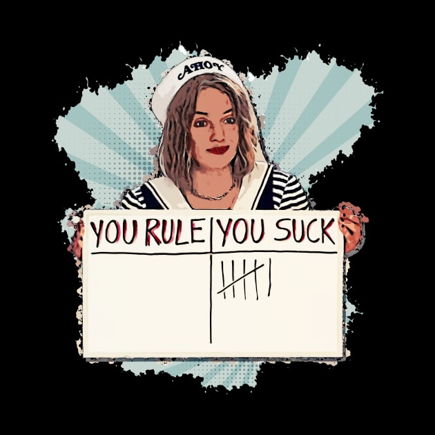 STRANGER THINGS Robin and her whiteboard - You rule you suck by Marouk