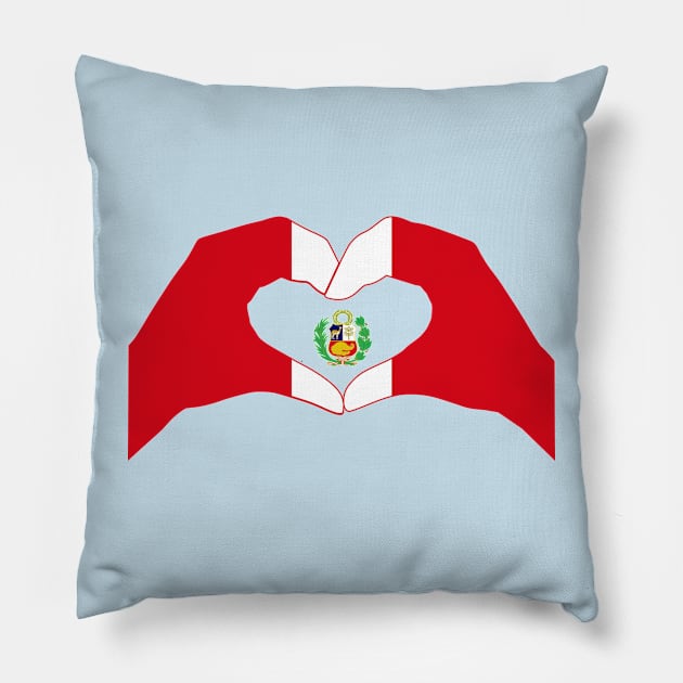 We Heart Peru Patriot Flag Series Pillow by Village Values