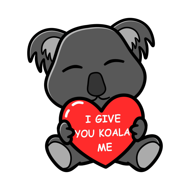 Koalified Valentine Cute Koala Valentine Funny Pun by Bubbly Tea
