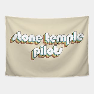 Stone Temple Pilots - Retro Rainbow Typography Faded Style Tapestry