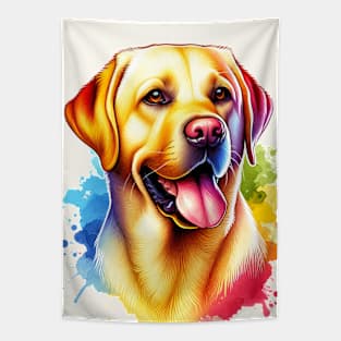 Yellow Lab Labrador Retriever Dog Artwork Tapestry