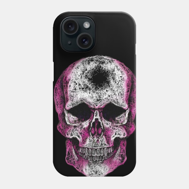 Sugar skull, pink cool funny cute mask Phone Case by Collagedream